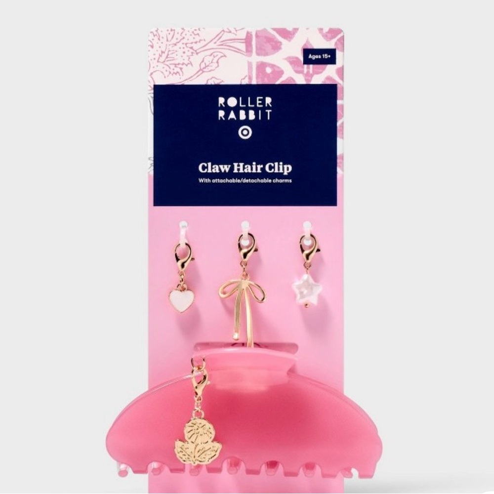 Roller Rabbit x Target Charm Claw Hair Clip Light Pink